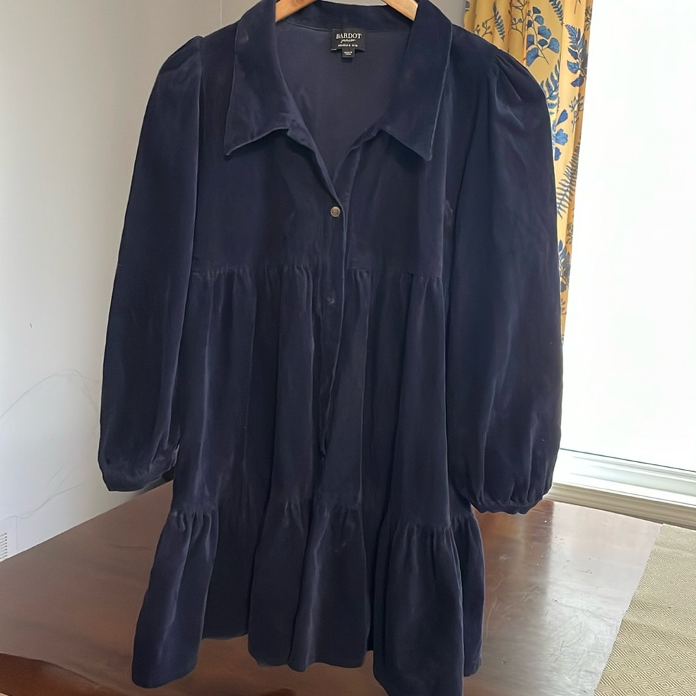 Bardot navy corduroy dress in junior size 16